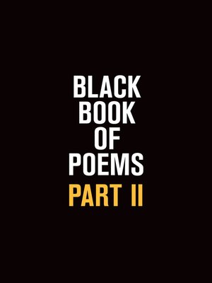 cover image of Black Book of Poems II